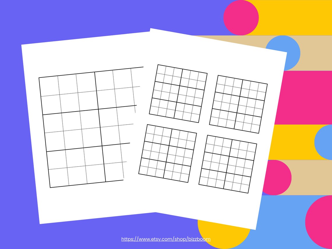 Blank Sudoku Pages. Printable Sudoku Grids. Printable Blank Sudoku ...