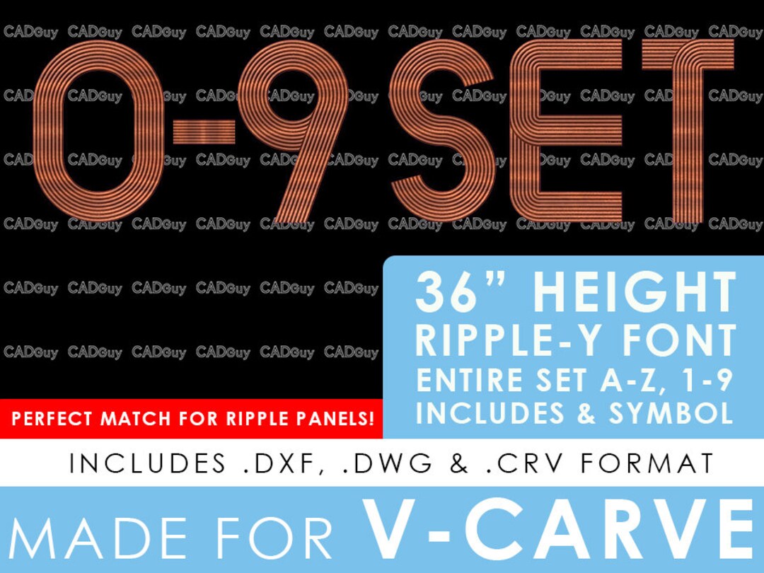 RIPPLE-Y - 0～9の数字 - 世界中のイベントプランナーに選ばれています！あらゆるリップルアーチや溝付きアーチにマッチ -  DXFおよびCRV形式 - Etsy 日本
