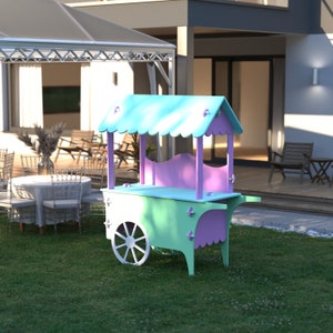 Sweet & Candy-kar - CNC-sjabloon - CRV-, DXF-indelingen - Gemaakt voor VCarve - bruiloften, babyborrels, evenementen en feesten