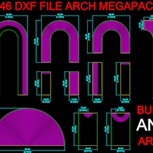 Event Backdrop 446 DXF Mega Pack - Arch Ripple Panel for Events, Weddings, Parties etc. - Build ANY size and configuration Arch