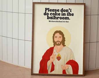 Please DON'T DO COKE in the kitchen poster