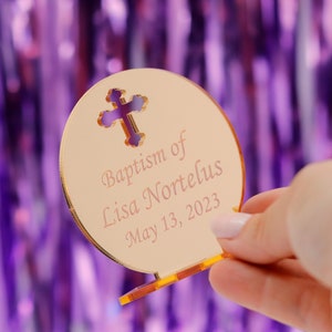 Custom Baptism Favors | First Holy Communion Favors | Christening Keepsake | Baptism Decoration | Personalized Cross Baptism | Mi Bautizo