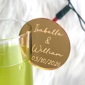 Custom Wedding Drink Tags, Custom Drink Charms, Personalized Cocktail Charms, Drink Topper, Table Decor, Wedding Signature Drink