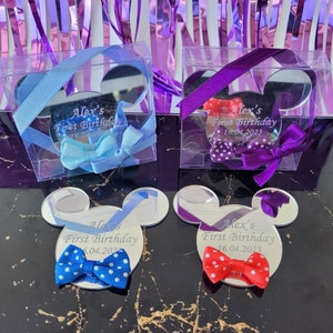 Minnie Mouse Ears Party Favors, Personalized Birthday Favors,  Mickey Mouse Magnet Favor, Minnie Mouse Party Decoration, Disney Party Favors