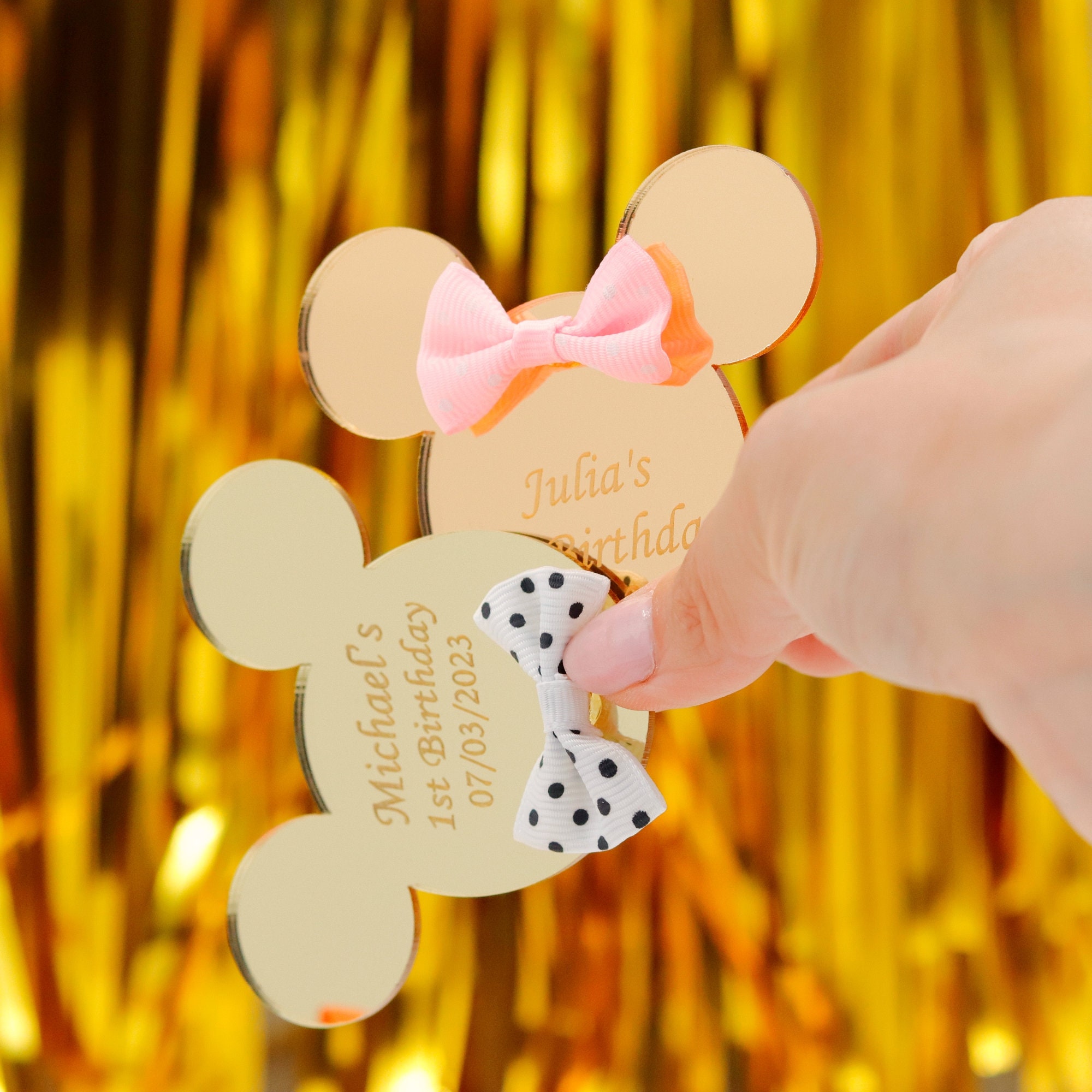 Minnie Mouse Ears Party Favors, Personalized Birthday Favors, Mickey