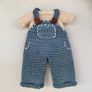crochet doll denim overalls pattern