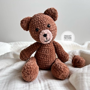 Crochet Teddy Bear Pattern: Amigurumi Snuggler Teddy Lovey Crochet Toy Tutorial (PDF Pattern)