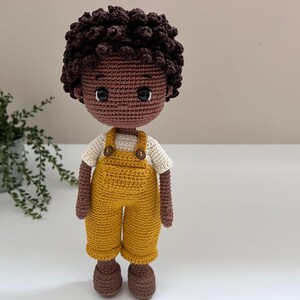 Doll Clothes Crochet Pattern: Overalls, T-Shirt & Shoes for 10-12" Base Boy Dolls, Outfit, PDF image 5
