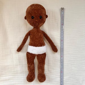 No Sew Crochet Doll Base Pattern – Amigurumi Raggy Doll 18 Inch with Chenille Yarn, Large Rag Doll Body (PDF Pattern English)
