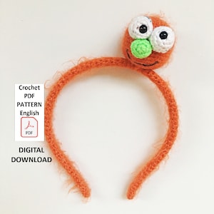 Funny Crochet Headband Pattern, Amigurumi Crochet Pattern, Crochet Headband Pattern, PDF Pattern English