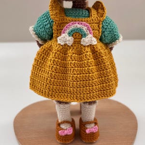 Afro American crochet doll pattern