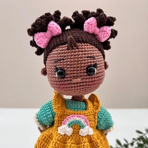 Coily Hair African American Crochet Doll Pattern