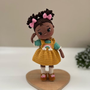 Puff hair crochet doll pattern