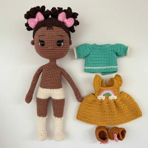Curly Hair Crochet Doll Pattern