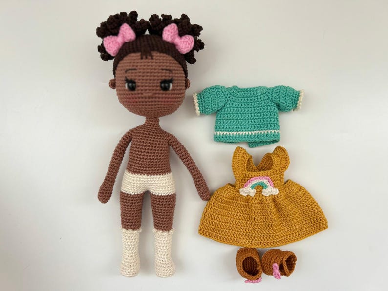 Curly Hair Crochet Doll Pattern