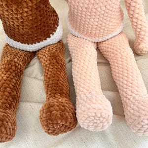 No Sew Crochet Doll Base Pattern – Amigurumi Raggy Doll 18 Inch with Chenille Yarn, Large Rag Doll Body (PDF Pattern English)