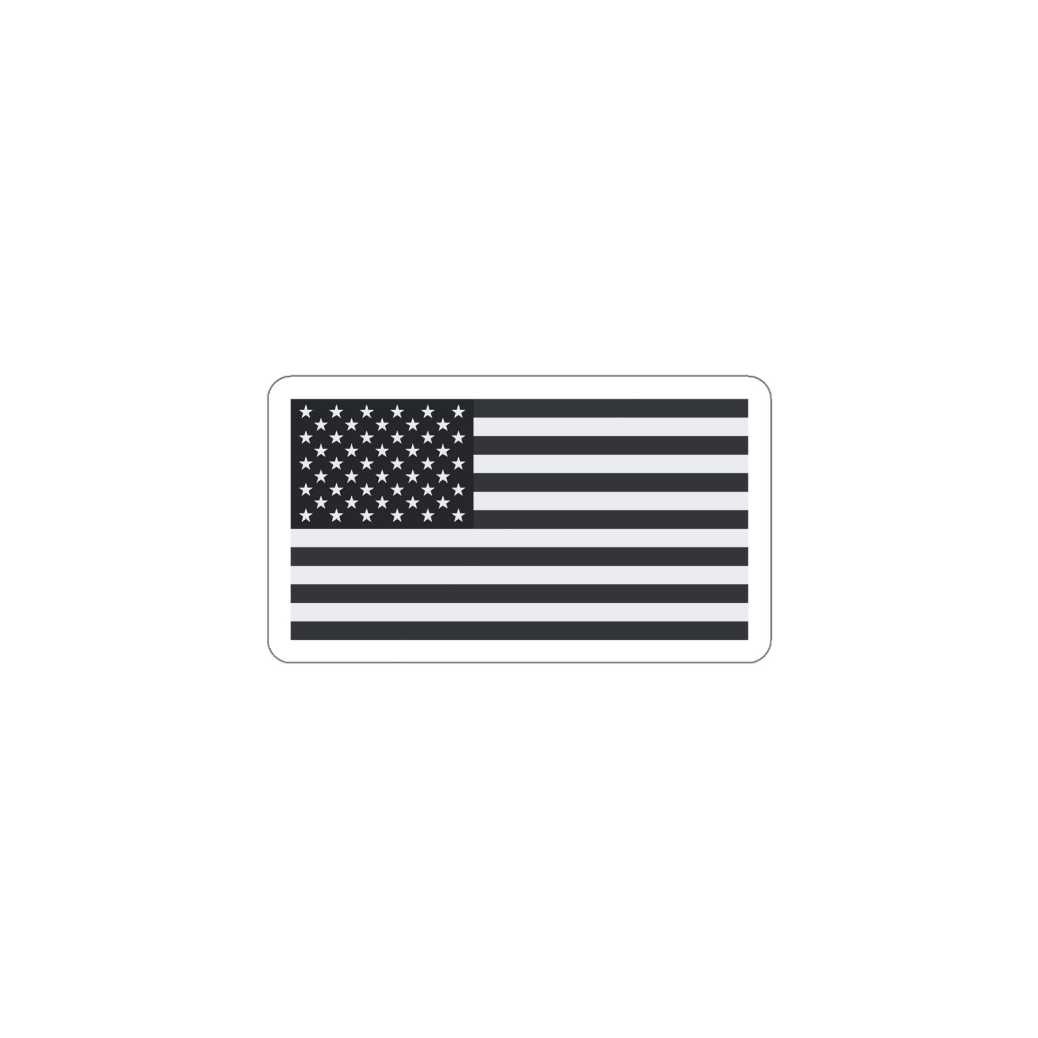Diecut Black and White American Flag Sticker Etsy