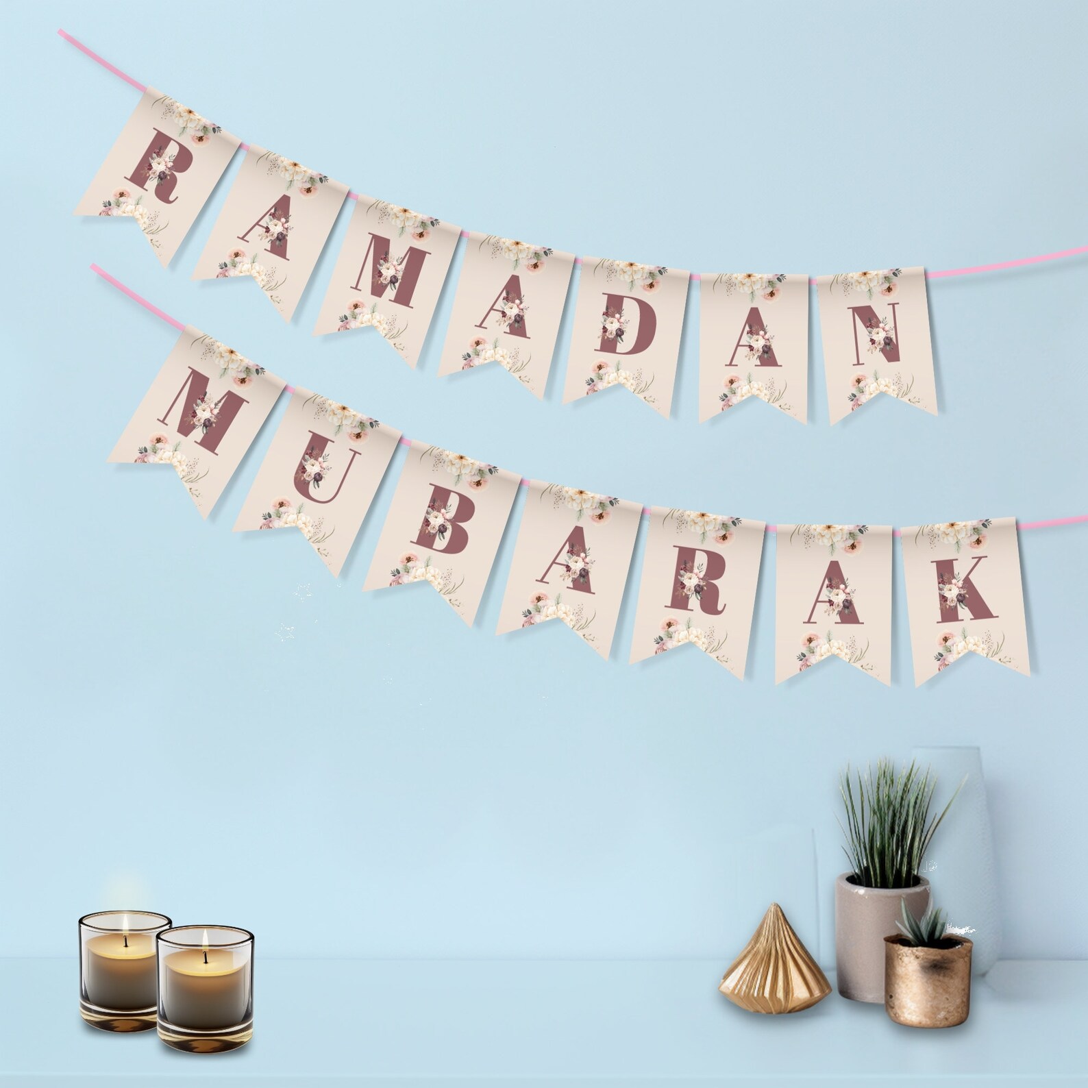 Ramadan Mubarak Bunting INSTANT DOWNLOAD Printable Ramadan - Etsy