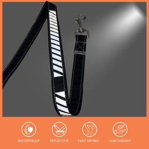 MUDLESS Reflective Waterproof Dog Leash with Buckle Handle – 120cm Strong Lead for Training, Anti-Pull, Outdoor Walks