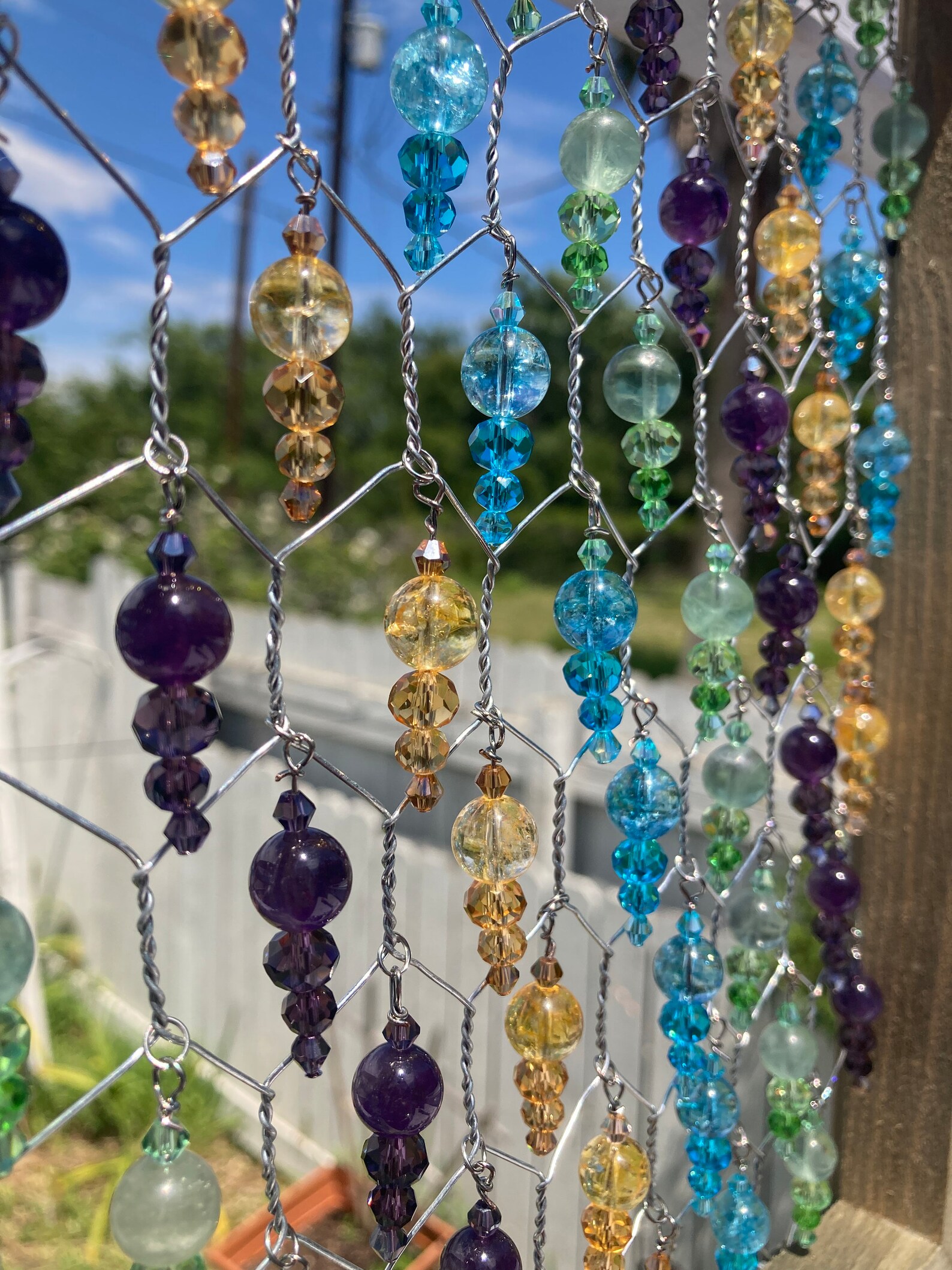 Glass Bead Suncatcher Etsy