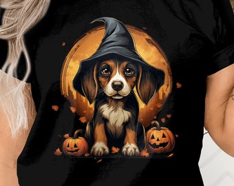 Beagle Halloween Shirt: Hexe Hunde T-Shirt, Sweatshirt, Hoodie