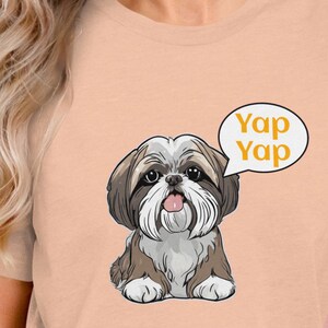 Cute Shih Tzu Dog T-Shirt, Fun Graphic Tee, Pet Lover Shirt, Dog Owner Gift, Cartoon Dog Shirt, Adorable Puppy Top, Animal Lover Tee