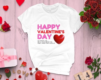 Maglietta grafica divertente per San Valentino: regalo romantico per coppie