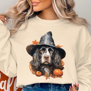 English Springer Spaniel Shirt, Sweatshirt and Hoodie – Halloween Dog Shirt - Dog Gift Sweatshirt – Dog Printed Shirt Hoodie – Dog Mom Shirt