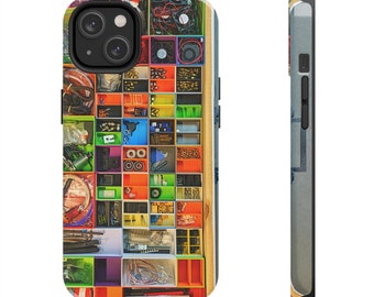 Artistic Collage Protective Cell Phone Cover, iPhone, Colorful, Gift, Vibrant Collage: Unique Cell Phone Case with Captivating Image Collage