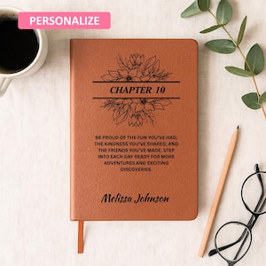 10th Birthday Gift for Girl • Personalized Leather Journal • Custom Notebook • Unique Keepsake for Her