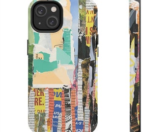 Artistic Collage Protective Cell Phone Cover, iPhone, Colorful, Gift, Vibrant Collage: Unique Cell Phone Case with Captivating Image Collage