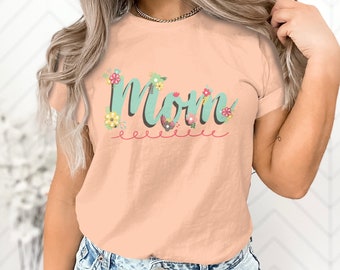 T-shirt pour maman fleuri, joli cadeau de fête des mères, t-shirt pour femme fleurs de printemps, fête des mères, sweat-shirt pour maman