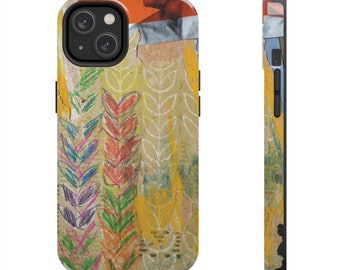 Artistic Collage Protective Cell Phone Cover, iPhone, Colorful, Gift, Vibrant Collage: Unique Cell Phone Case with Captivating Image Collage