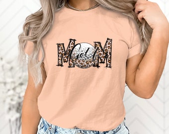 T-shirt de golf maman à imprimé léopard pour femme, t-shirt graphique élégant pour mamans golfeuses, sweat-shirt pour maman