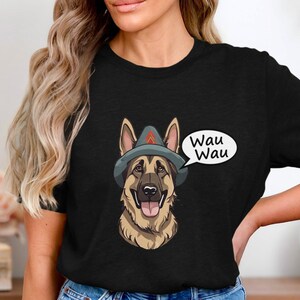 German Shepard Wau Dog Tee, Sweat and Hoodie Shirts, Fun Graphic Tee, Pet Lover, Dog Owner Gift, Dog Shirt, Adorable Puppy Top, Animal Lover