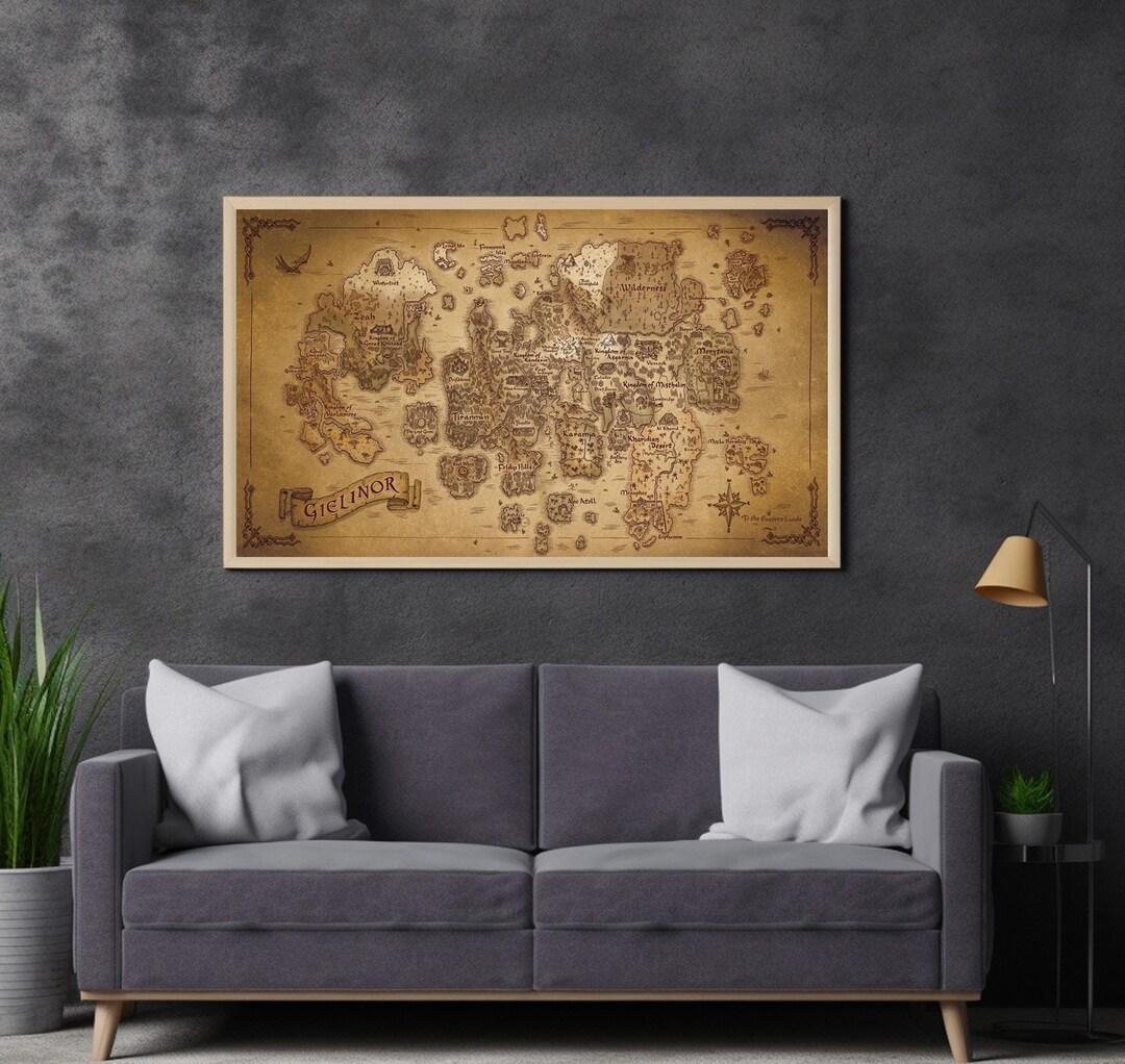 Old School RS Map of Gielinor Retro Videogame Map Etsy Canada