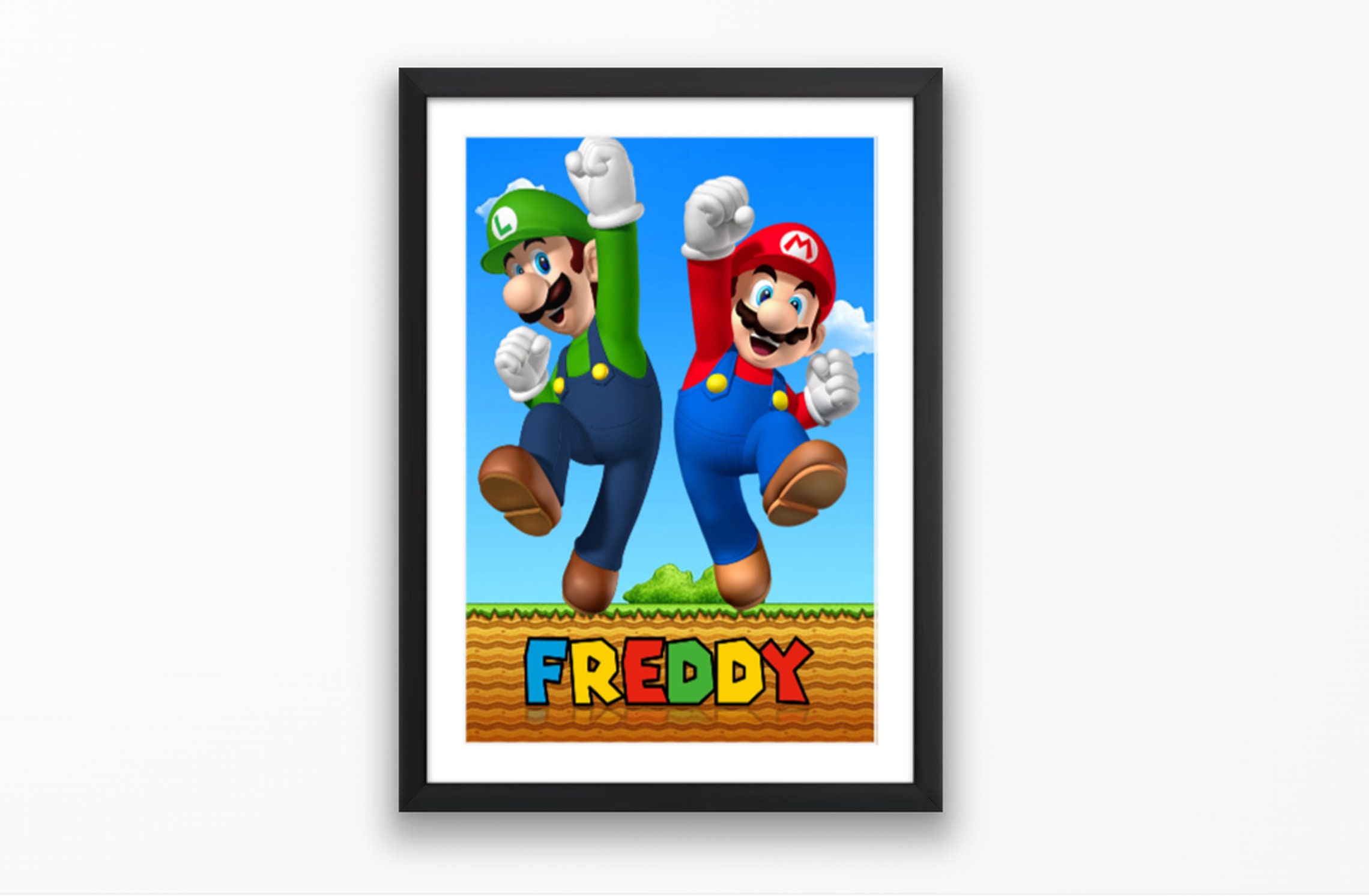 Personalized Supermario Poster Mario & Luigi Custom Poster Etsy