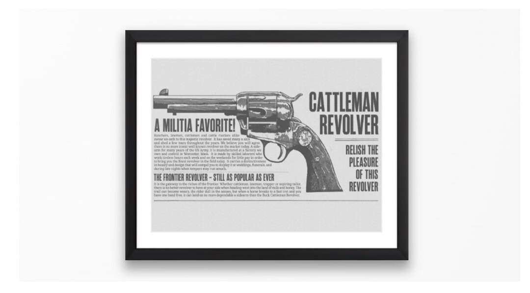 RDR2 Mail Order Gun Catalog Videogame Posters 4 for 6 Etsy