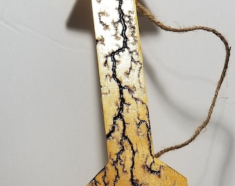 Quema de madera de alto voltaje, Flecha de madera quemada de Lichtenberg