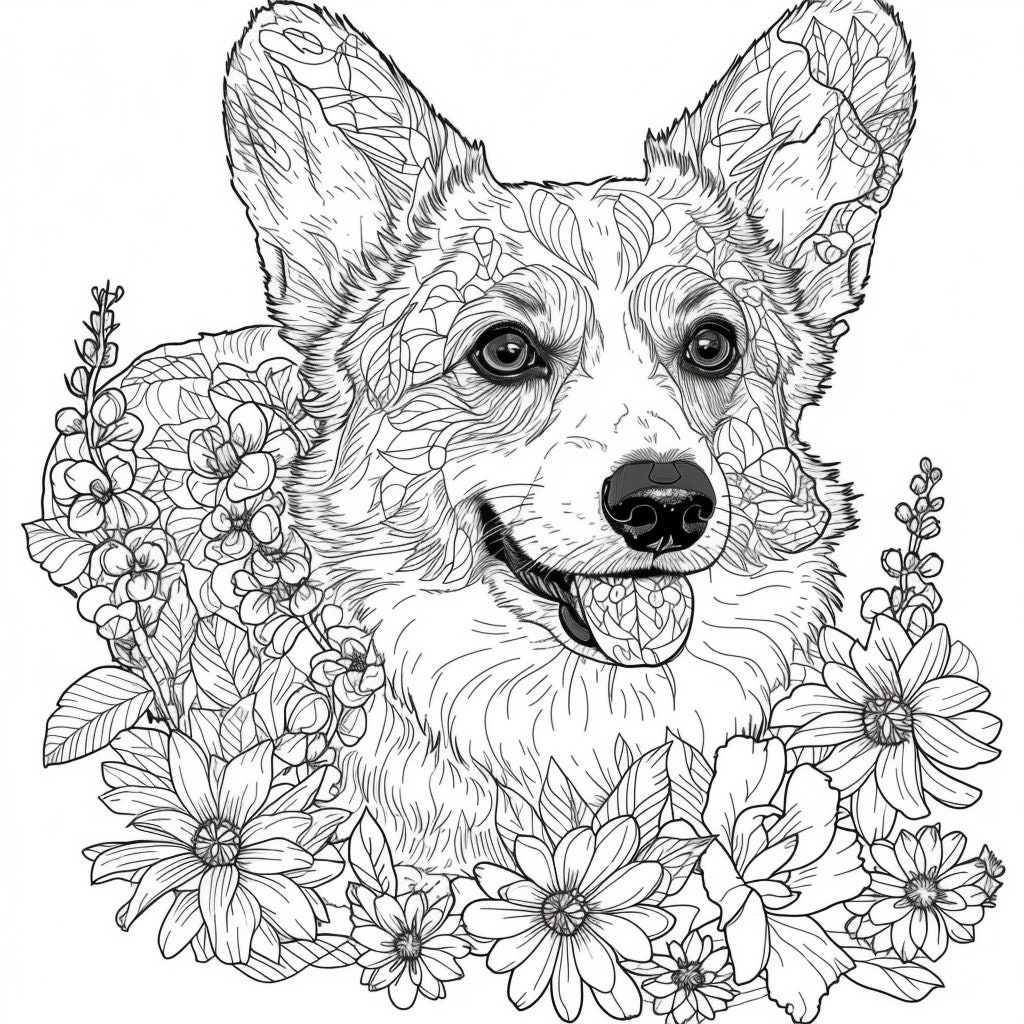 Total 52 Pages-31 Cute Puppies, Dogs Coloring Images and 21 Special ...