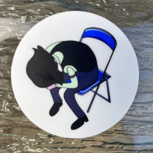 Simon in the Shinji Chair Sticker