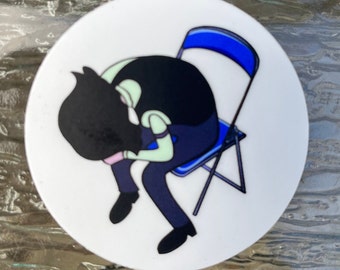 Simon in the Shinji Chair Sticker