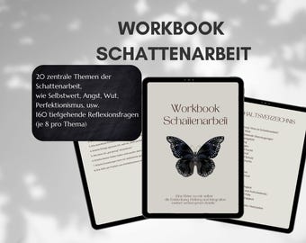 Schattenarbeit-Workbook – 20 Themen, Selbsterkenntnis & Journaling, PDF-Datei, Deutsch, Sofort Download, Workbook für Selbstreflexion