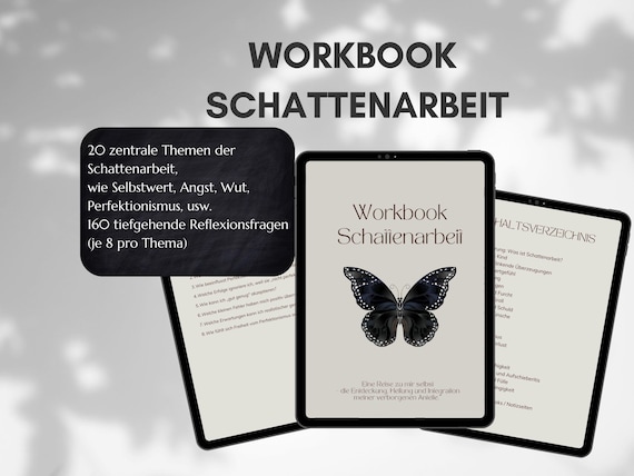 Schattenarbeit-Workbook – 20 Themen, Selbsterkenntnis & Journaling, PDF-Datei, Deutsch, Sofort Download, Workbook für Selbstreflexion