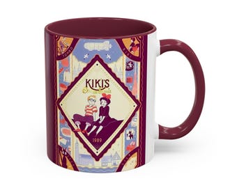 Studio Ghibli Inspired Colorful Mugs, Kiki's Delivery Service, Hayao Miyazaki, 11oz 15oz Ceramic Cup, Totoro, Spirited Away