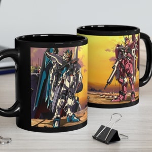 Mobile Suit Gundam Freedom and Gundam Justice 11oz Coffee Mug