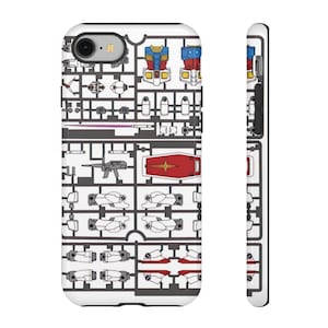 Gundam Model Sprue Pattern Phone Case | Mecha Parts Artwork