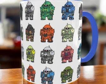 Taza de cerámica Mobile Suit Gundam, taza de café Zaku, regalo de constructor de Gunpla, Libertad, 00, Ala, bruja de mercurio, rx78.