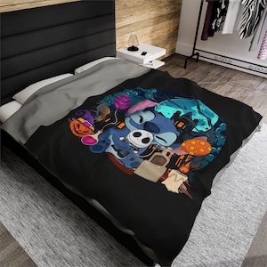 Stitch Halloween Velveteen Plush Blanket