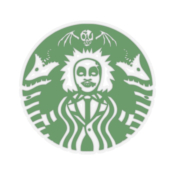 Starbucks Beetle Juice Kiss-Cut Sticker